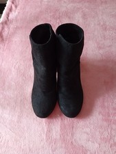Faith faux suede black ankle - faux,