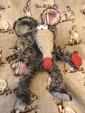 Large Fluffy Grey & Patchwork