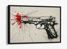 BANKSY GUN BANG, STENCIL