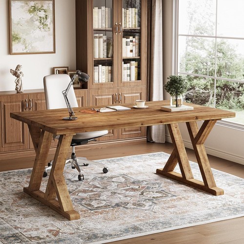 Solid wood executive - wood, desk