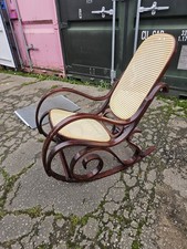 Vintage ? Bentwood Rocking Chair Cane Seated