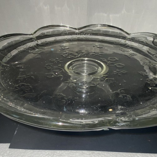 Clear glass pedestal - clear, cake