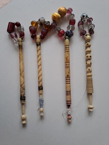 Antique bone lace bobbins - 4, x