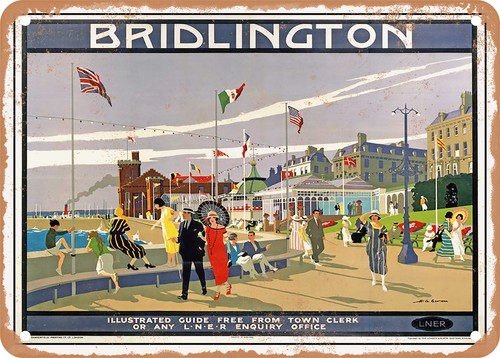 Metal sign 1927 bridlington - metal,