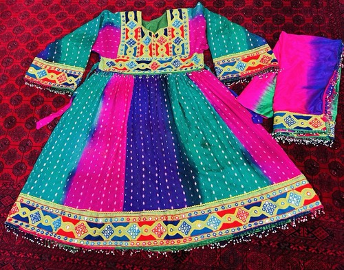 Afghan kuchi dress with - dress, scarf