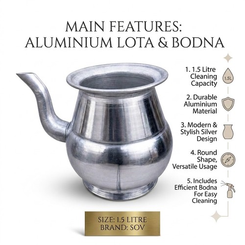 Aluminium lota toilet wash - lota,