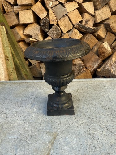 Vintage cast iron urn - vintage,