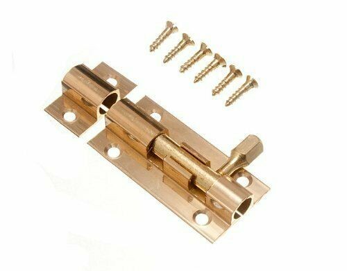 Brass door slide - brass,