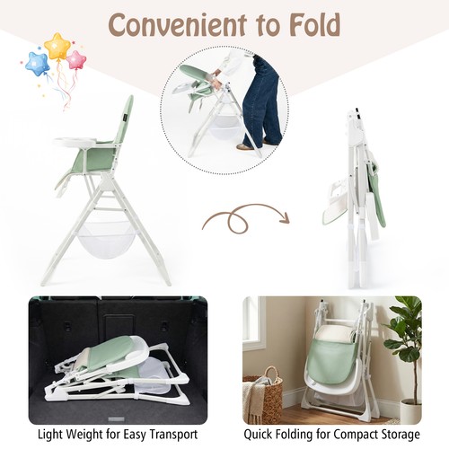 Collapsible high chair easy - chair,