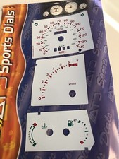 Escort Mk4 White Speedo Dash  Dials Kit Back Lit Model Rs Turbo Xr3i Series 2