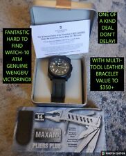 NEW IN BOX AERO COCKPIT PVD BLACK 72422 WENGER SWISS ARMY WATCH BY VICTORINOX