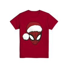 Marvel Boys 'Spidey Claus' Crew Neck Short Sleeve T-Shirt, Red Size XL(14-16)