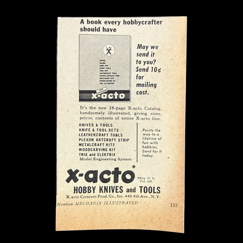 Vintage july 1950 acto hobby - x-acto,