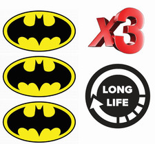 3 x Batman Logo Crest Vinyl