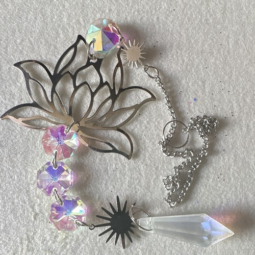 Silver metal crystal glass - silver, &