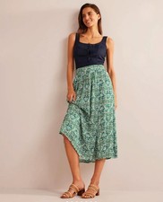Boden Crinkle Midi Skirt -