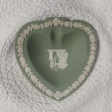 Vintage Green Wedgewood Jasperware Ash Tray/ Trinket Dish. Excellent Condition