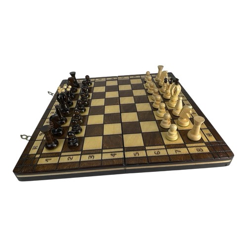 Wooden chess checkers - chess, set