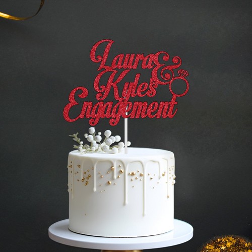 Personalised engagement cake - personalised,