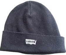 Levis Black Beanie Hat, Black