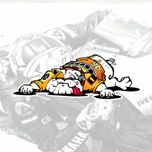 Rossi sticker bulldog - sticker, vinyl