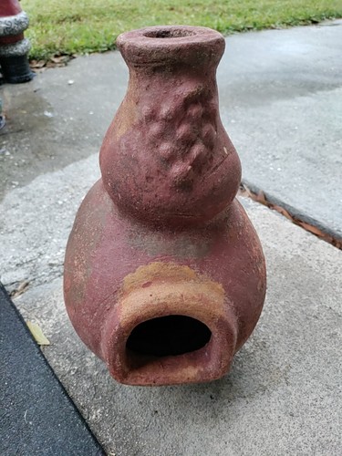 Chiminea clay mexican pottery - chiminea,