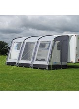 Kampa 390 Awning Aluminium Frame with Kappa Luxury Carpet In Good Condition.