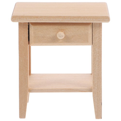 Miniature dollhouse bedside - dollhouse,
