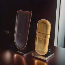 Vintage Brass No 5 Lighter & Pouch Petrol Military Style