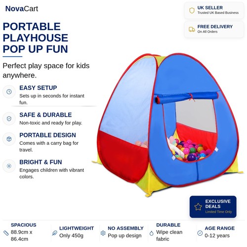 Kids play tent - tent, up