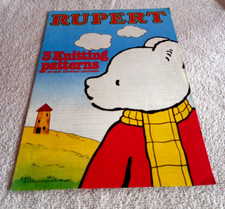 Rupert The Bear Vintage Knitting Pattern Booklet Gary Kennedy 1985 Intarsia