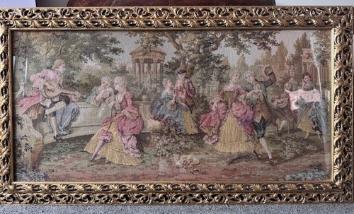 Vintage large french tapestry - large,