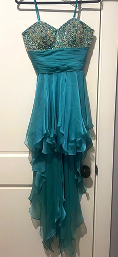 Femme teal chiffon low - la,