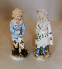 Pair Victorian Conta & Boehme Porcelain Figurines / Fairings 15 cm high