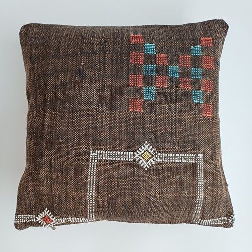 Moroccan cactus silk cushion - moroccan,