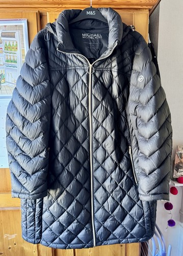 Michael kors padded black coat - black,