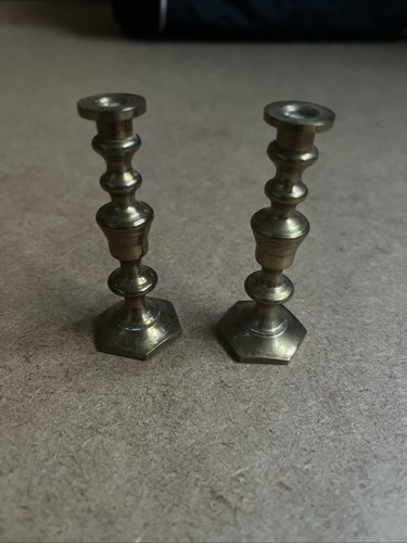 Pair miniature brass - pair, of