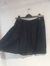 ZARA BLACK STRIPED PLEATED