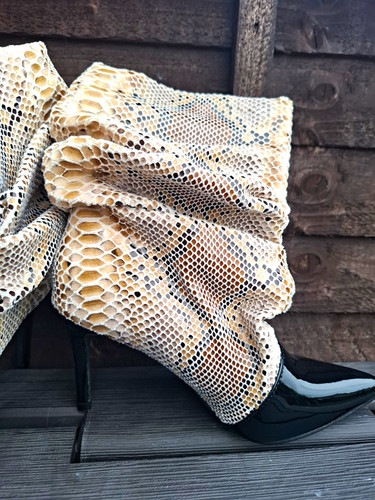 Sergio todzi beige snake print - sergio,