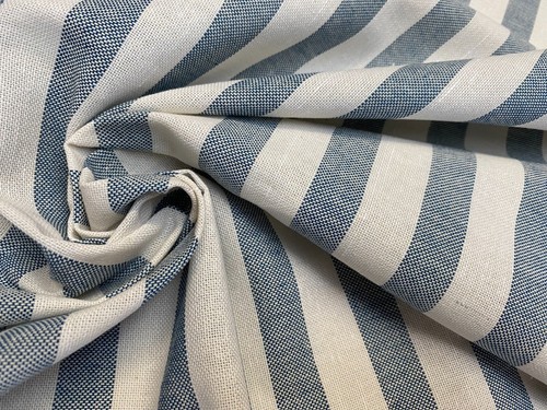 Linen look cream stripes - cream,
