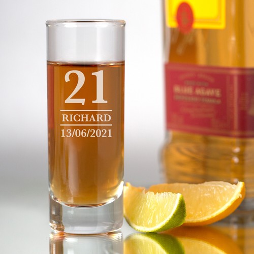 Personalised shot glass for - personalised,