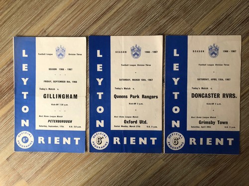 1966 x leyton orient - 1966/67,