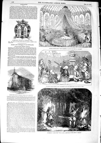 Original old antique print - old,
