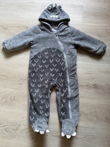 Grey dinosaur fleece