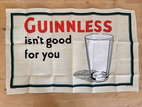Vintage guinness tea towel - tea,