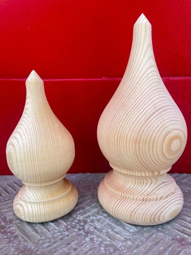 Wooden finials newel - finials,, decking