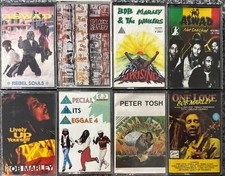 Reggae Cassette Job lot X 8 / Bob Marley / Aswad / Peter Tosh / Black Slate /