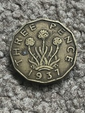 King George V1 3 Pence Coin
