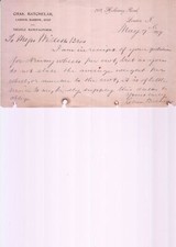 CHAS. BATCHELAR, London 1899 Ladder,Barrow,Step & Trestle Manf. Letter Ref 47879