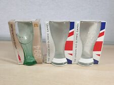 3x Mcdonald's Coca-Cola Promotional Glasses 2011/2012 1994 & Olympic Games 300ml